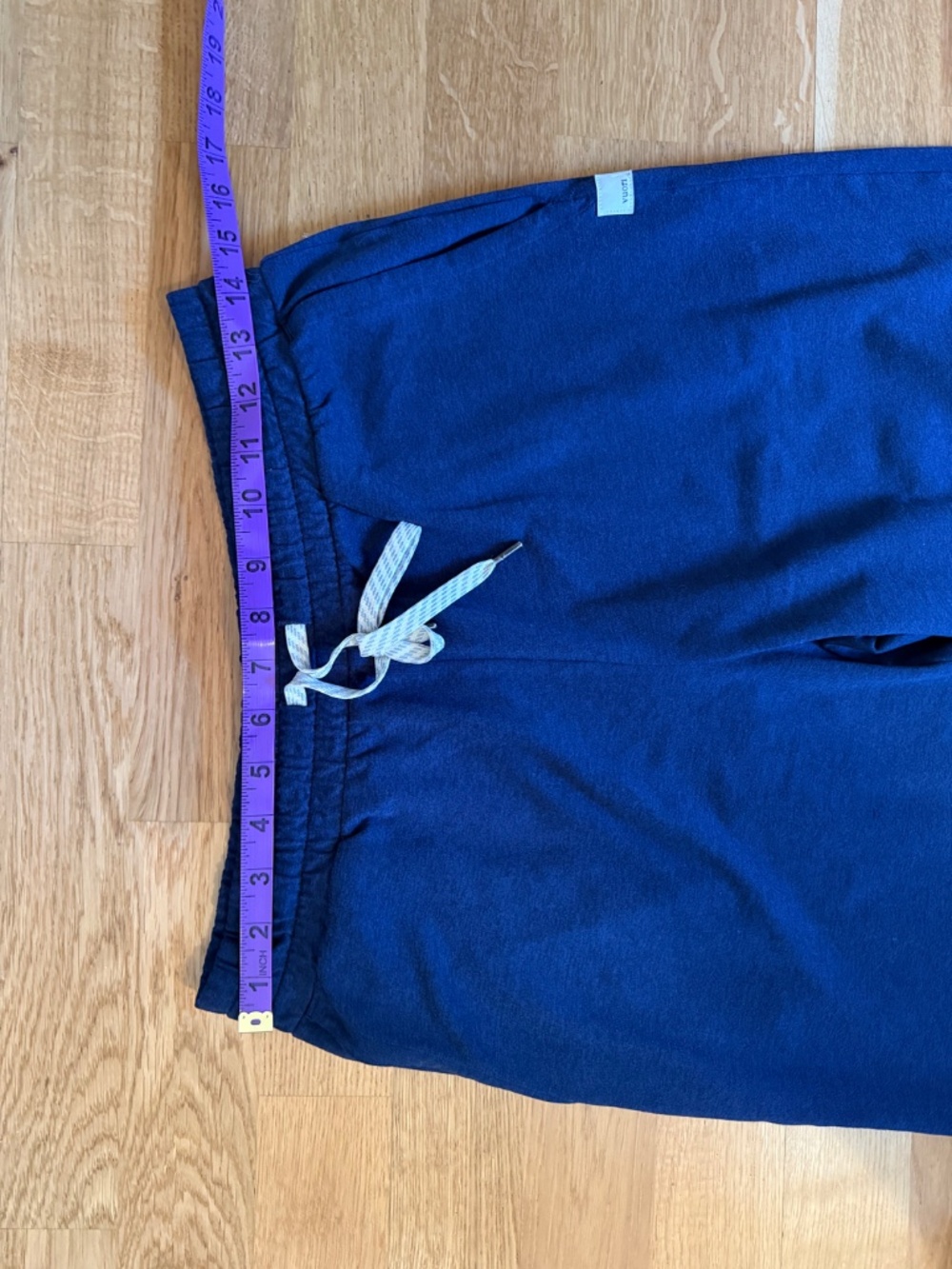 Vuori Halo Essential Wide Leg Pants Blue Coast Heather Navy DreamKnit Medium - Picture 4 of 7